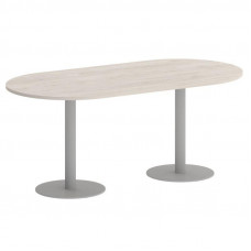 Onix Direct Стол овальный O.SPRG-3 Денвер Светлый/Металл Серый 1800*900*750