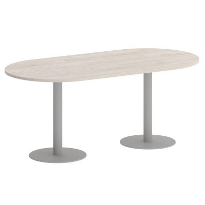 Onix Direct Стол овальный O.SPRG-3 Денвер Светлый/Металл Серый 1800*900*750