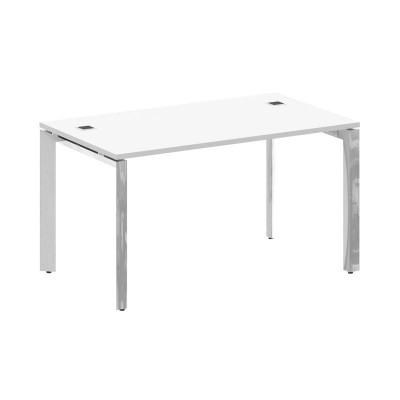 Onix Direct Lux Стол руководителя П-обр. м/к M-O.MP-SRR-3.8 Белый Бриллиант/Нержавеющая Сталь/Хром 1