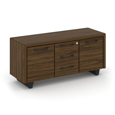 Corner Греденция большая COR.GRB Орех Лоренцо/Графит/Металл Графит 1296*450*600