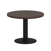 First Стол журнальный круглый KSJ-1 Венге Цаво/Металл Черный 600*600*450