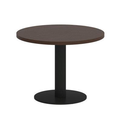 First Стол журнальный круглый KSJ-1 Венге Цаво/Металл Черный 600*600*450