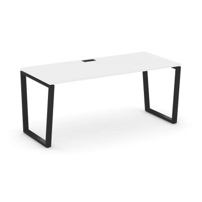 Style Project Direct Стол письменный SN-6T2.SR-026.M Белый/Металл Черный/Заглушка Металл Черный 1980