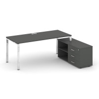 Стайл Проджект Директ Люкс Стол письменный с греденцией правой M-SN-6P.SRG-013.M(R) Антрацит NEW/Нер