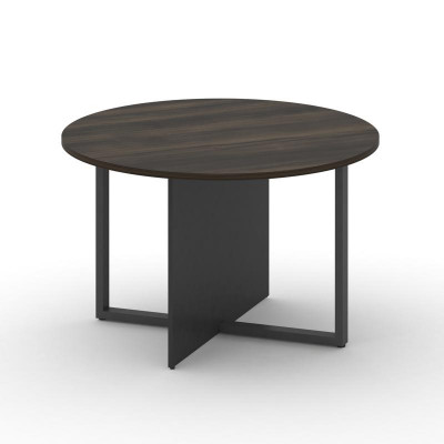 Шифт Стол переговорный, круглый SK.SP-KR-120.P Дуб Мали/Антрацит NEW/Металл Антрацит 1200*1200*753