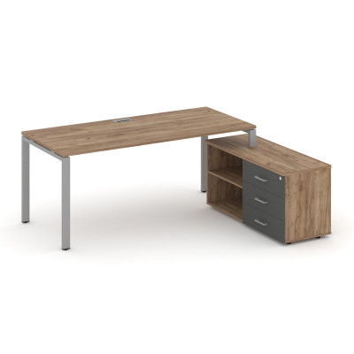 Style Project Direct Стол письменный с греденцией правой SN-6P.SRG-015.M(R) Дуб Табак/Дуб Табак/Антр