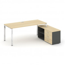 Style Project Direct Lux Стол письменный с греденцией правой M-SN-6P.SRG-023.M(R) Акация Лорка/Антра