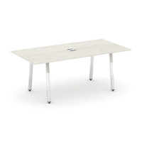 Style Project Direct Lux Стол переговорный M-SN-6A.SPRG-198 Дуб Наварра/Нержавеющая Сталь/Хром 1980*