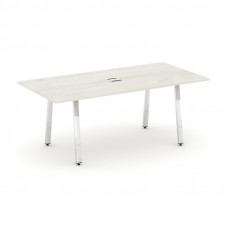 Style Project Direct Lux Стол переговорный M-SN-6A.SPRG-198 Дуб Наварра/Нержавеющая Сталь/Хром 1980*