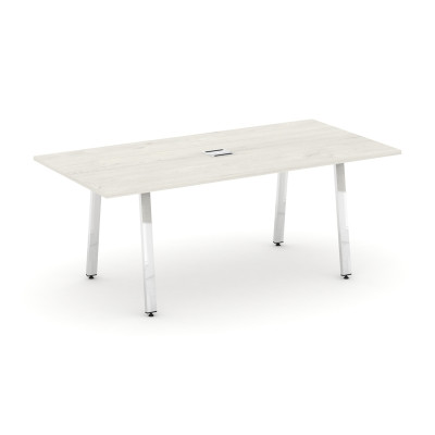 Style Project Direct Lux Стол переговорный M-SN-6A.SPRG-198 Дуб Наварра/Нержавеющая Сталь/Хром 1980*