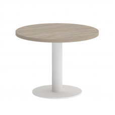 Onix Direct Стол журнальный круглый O.SJ-1 Дуб Аттик/Металл Белый 600*600*450