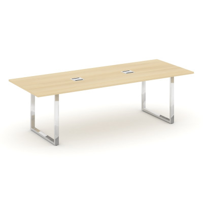 Style Project Direct Lux Стол переговорный M-SN-6O.SPRG-258 Акация Лорка/Нержавеющая Сталь/Хром 2580