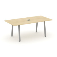 Стол переговорный Стайл Проджект Директ 1980*980*750 SN-6A.SPRG-198 Акация Лорка/Металл Серый/Заглушка Металл Серый