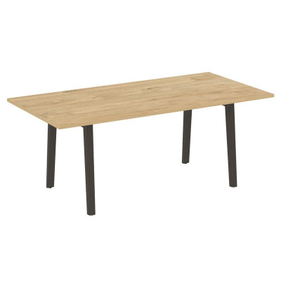 Onix Wood Direct Стол переговорный OW.PRG-19 Тиквуд Светлый/Дуб Темный/Металл Антрацит 1980*980*750