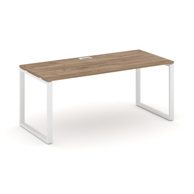 Style Project Direct Стол письменный SN-6O.SR-016.M Дуб Табак/Металл Белый/Заглушка Металл Белый 198