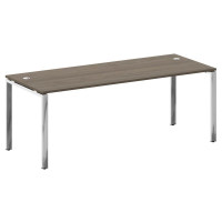 Metal System Direct Стол рабочий руковод. П-обр. м/к БП.СРР-6.8 Вяз Благородный/Нержавеющая Сталь 20
