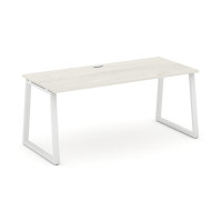 Стол письменный Стайл Проджект Директ 1980*800*750 SN-6T1.SR-026.M Дуб Наварра/Металл Белый/Заглушка Металл Белый
