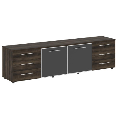 Yalta Тумба модульная LT.TS-4.2 black Дуб Мали/Стекло Black 2188*450*580