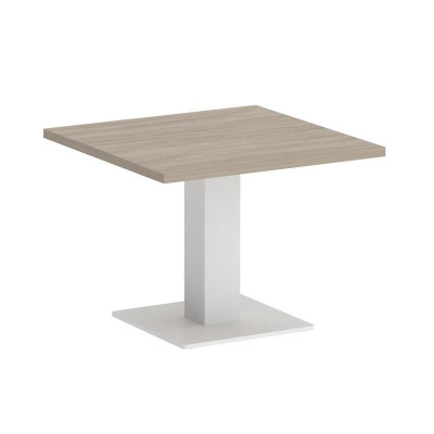 Onix Direct Стол журнальный квадратный O.SJ-2 Дуб Аттик/Металл Белый 600*600*450
