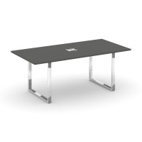 Стайл Проджект Директ Люкс Стол переговорный M-SN-6O.SPRG-198 Антрацит NEW/Нержавеющая Сталь/Хром 19