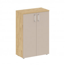 Шкаф офисный средний широкий Шифт 800*420*1207 SK.ST-2.3 Тиквуд Светлый/Капучино