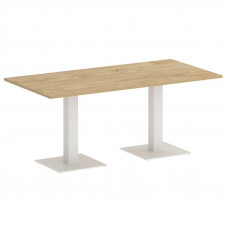 Onix Direct Стол прямоугольный O.SPRG-4 Тиквуд Светлый/Металл Белый 1800*900*750