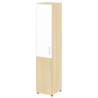 Yalta Шкаф узкий LT.SU-1.2 R (L) white Акация Лорка/Стекло White 400*450*1987