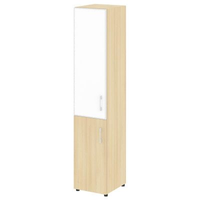 Yalta Шкаф узкий LT.SU-1.2 R (L) white Акация Лорка/Стекло White 400*450*1987