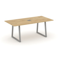 Style Project Direct Стол переговорный SN-6T1.SPRG-198 Тиквуд Светлый/Металл Серый/Заглушка Металл С