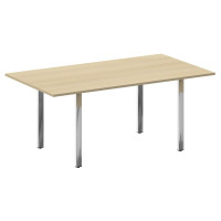 Metal System Direct Стол перег. П-обр. м/к БП.ПРГ-180 Акация Лорка/Нержавеющая Сталь 1800*1000*750