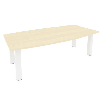 First Стол переговорный KPRG-1 Клен/Металл Белый 2400*1200*750