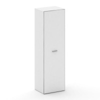 Fresco Гардероб узкий универсальный FR.GB-102 white Белый Бриллиант UM/Лакобель Белый/Хром 600*460*2