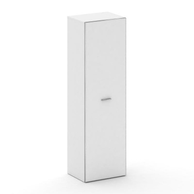 Fresco Гардероб узкий универсальный FR.GB-102 white Белый Бриллиант UM/Лакобель Белый/Хром 600*460*2