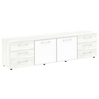 Yalta Тумба модульная LT.TS-4.2 white Снежная Патина/Стекло White 2188*450*580