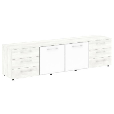 Yalta Тумба модульная LT.TS-4.2 white Снежная Патина/Стекло White 2188*450*580