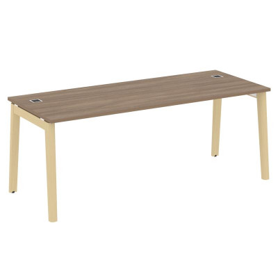 Onix Wood Direct Стол руководителя OW.SRR-6.8 Дуб Аризона/Дуб Светлый/Металл Белый 1980*800*750