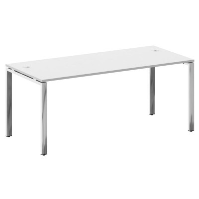 Metal System Direct Стол рабочий руковод. П-обр. м/к БП.СРР-5.8 Белый/Нержавеющая Сталь 1800*800*750