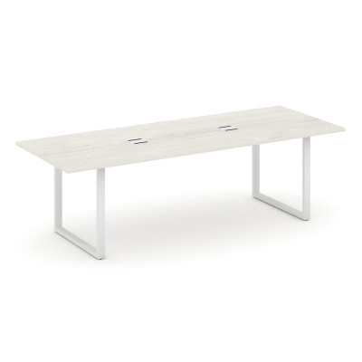 Style Project Direct Стол переговорный SN-6O.SPRG-258 Дуб Наварра/Металл Белый/Заглушка Металл Белый