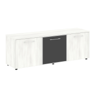 Ялта Тумба модульная LT.TS-3.4 black Снежная Патина/Стекло Black 1642*450*580