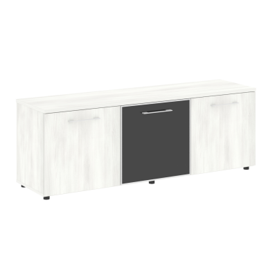 Ялта Тумба модульная LT.TS-3.4 black Снежная Патина/Стекло Black 1642*450*580