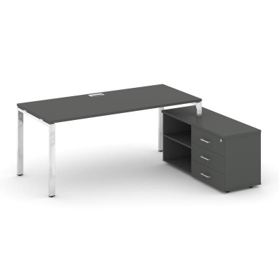 Стайл Проджект Директ Люкс Стол письменный с греденцией правой M-SN-6P.SRG-014.M(R) Антрацит NEW/Нер