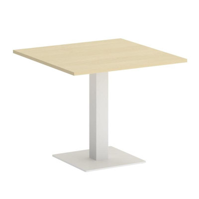First Стол квадратный KSPRG-2 Клен/Металл Белый 900*900*750
