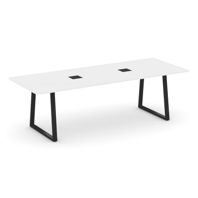 Style Project Direct Стол переговорный SN-6T1.SPRG-258 Белый/Металл Черный/Заглушка Металл Черный 25