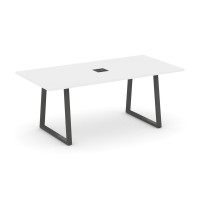 Style Project Direct Стол переговорный SN-6T1.SPRG-198 Белый/Металл Антрацит/Заглушка Металл Антраци