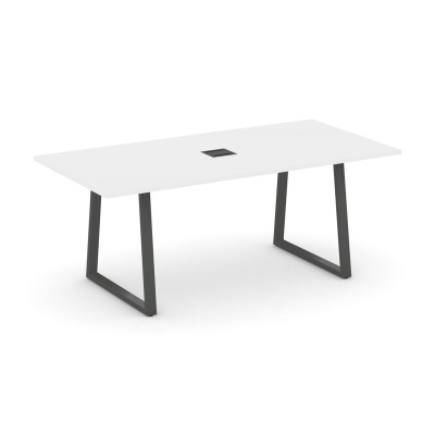 Style Project Direct Стол переговорный SN-6T1.SPRG-198 Белый/Металл Антрацит/Заглушка Металл Антраци