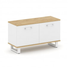 Греденция малая Шифт 1200*450*680 SK.GR-M.P Тиквуд Светлый/Белый Бриллиант/Металл Белый