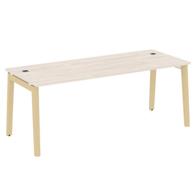 Onix Wood Direct Стол руководителя OW.SRR-6.8 Денвер Светлый/Дуб Светлый/Металл Белый 1980*800*750