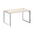 Onix Direct Lux Стол руководителя О-обр. м/к M-O.MO-SRR-3.8 Денвер Светлый/Нержавеющая Сталь/Хром 13