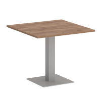 First Стол квадратный KSPRG-2 Дуб Табак/Металл Серый 900*900*750
