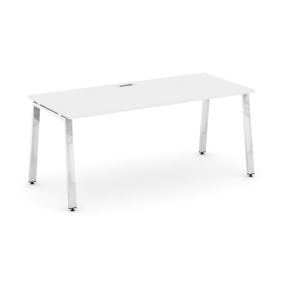 Style Project Direct Lux Стол письменный M-SN-6A.SR-015.M Белый/Нержавеющая Сталь/Хром 1780*700*750